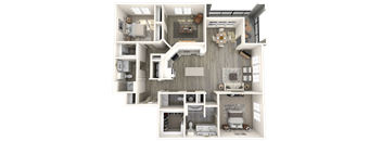 C1 Floor Plan at Inspire, Charlotte, NC, 28211