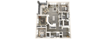 C1M1 Floor Plan at Inspire, Charlotte, 28211
