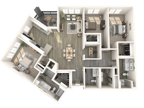 C3 Floor Plan at Inspire, Charlotte, NC