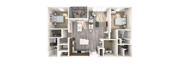 2 bedroom 2 bath Chelsea Floor Plan at Paramount on Lake Eola, Orlando, FL