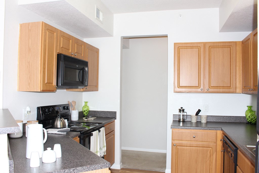 Updated Kitchen With Black Appliances| Cypress Legends at Cypress Legends, Fort Myers