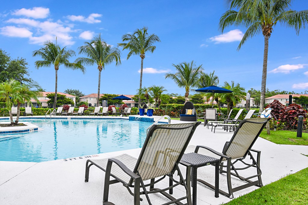 Lounge by the pool at Cypress Legends, Florida, 33905