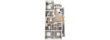 The Solano Floor Plan at The Palmeri Residences, Florida