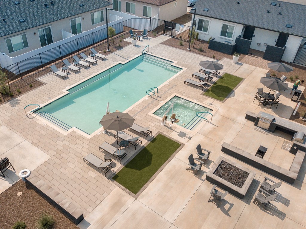 Aerial View of Pool at Parke Place, Prescott Valley, Arizona