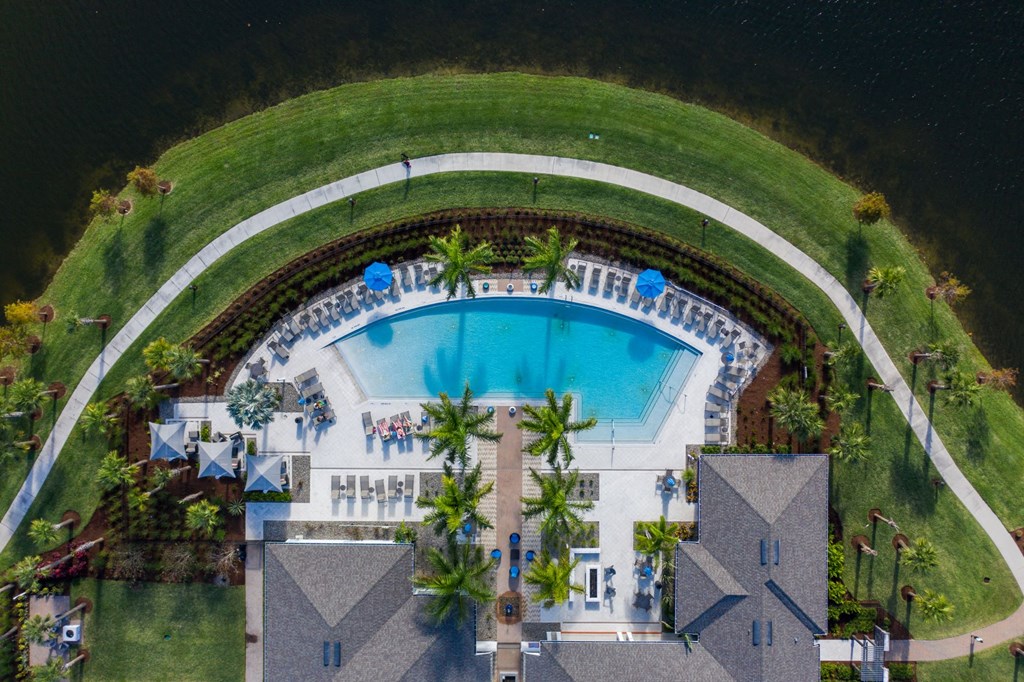 Pool Deck Overview at Echo Lake, Bradenton, Florida