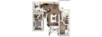Davenport Floor Plan at Ballantrae Apartments, Sanford