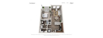 Sandpiper Floor Plan  at Echo Lake, Bradenton