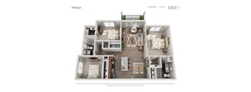 Pelican Floor Plan  at Echo Lake, Bradenton, FL