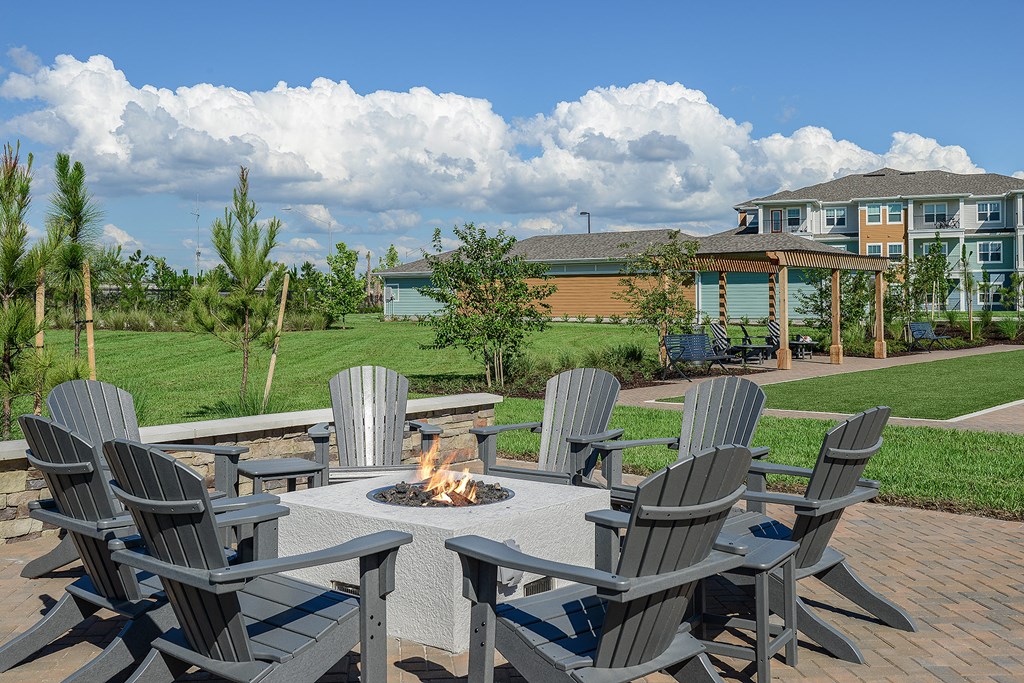 Fire pit  at Echo Lake, Bradenton, Florida