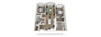 B3 Floor Plan | 1,074 Sq. Ft.at Edgebrook Residences, Merrimack New Hampshire