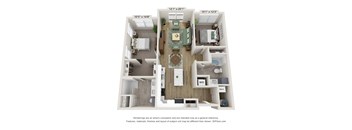 B6 Floor Plan | 1,072 Sq. Ft. at Edgebrook Residences, Merrimack, 03054