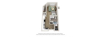 S2 Floor Plan | 526 Sq. Ft. at Edgebrook Residences, New Hampshire, 03054