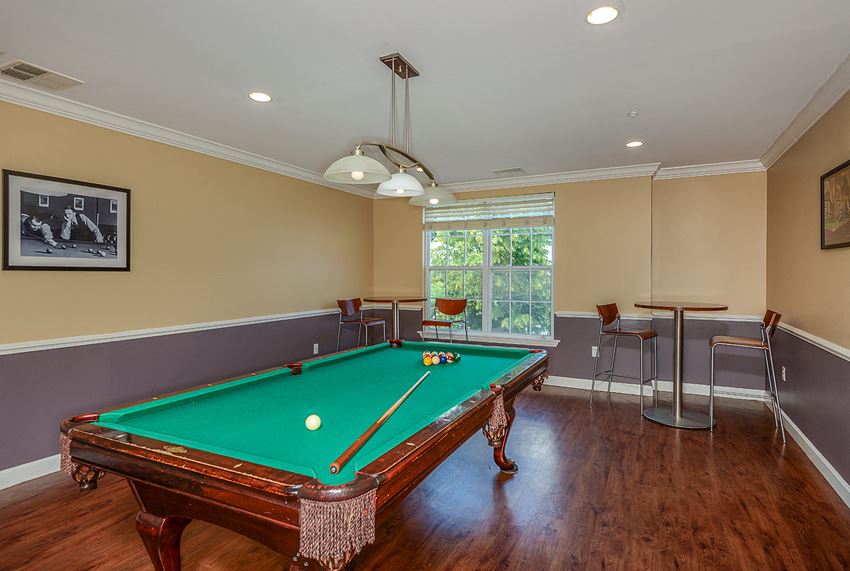 Pool table in clubhouse Pool table in clubhouse | Highlands at Faxon Woods - Photo Gallery