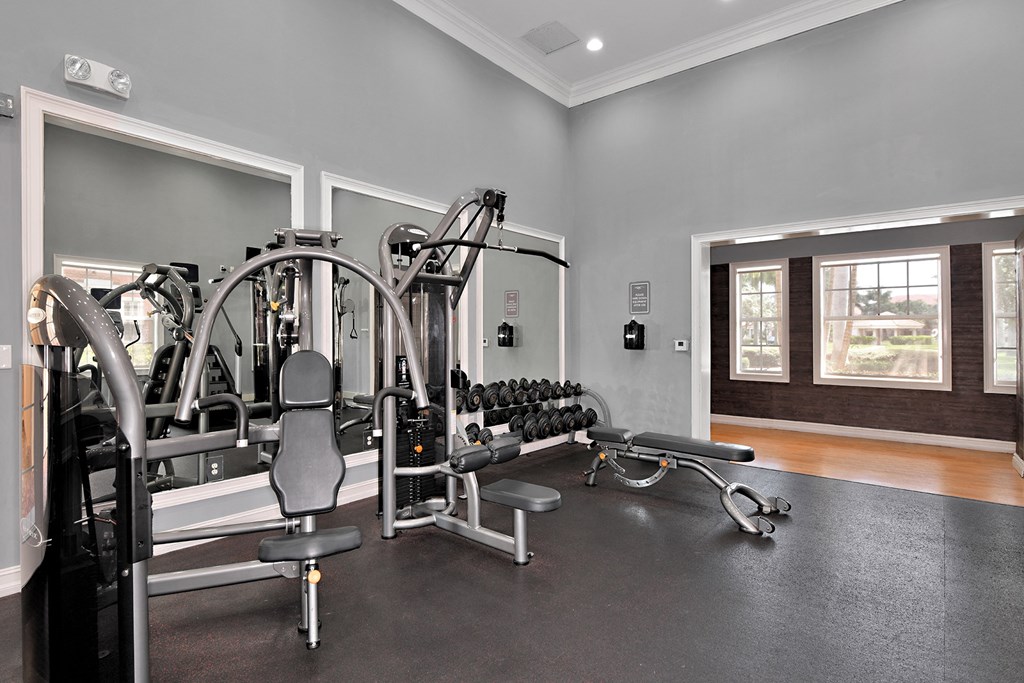 Fitness Center with Weight Equipment at Floresta, Jupiter, Florida