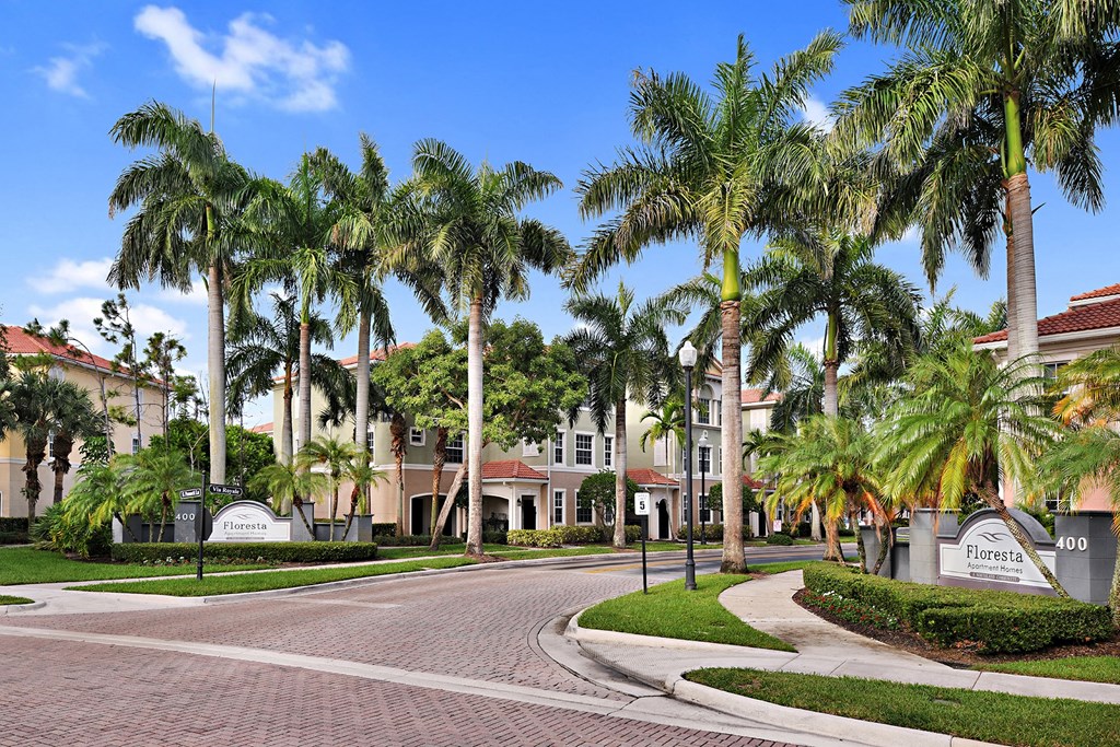 Entrance to community at Floresta, Jupiter, Florida