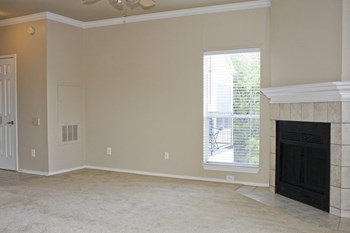 Living room with fireplace | Madison at the Arboretum - Photo Gallery 22