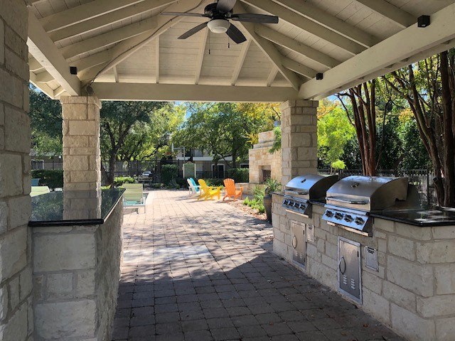 Outdoor grills at Northland at the Arboretum, Austin, TX