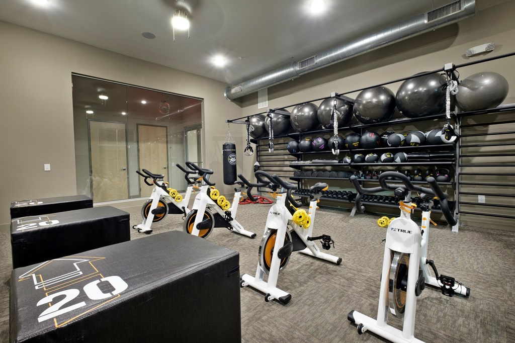 Fitness center  at Lofts at Zebulon, Macon, Georgia