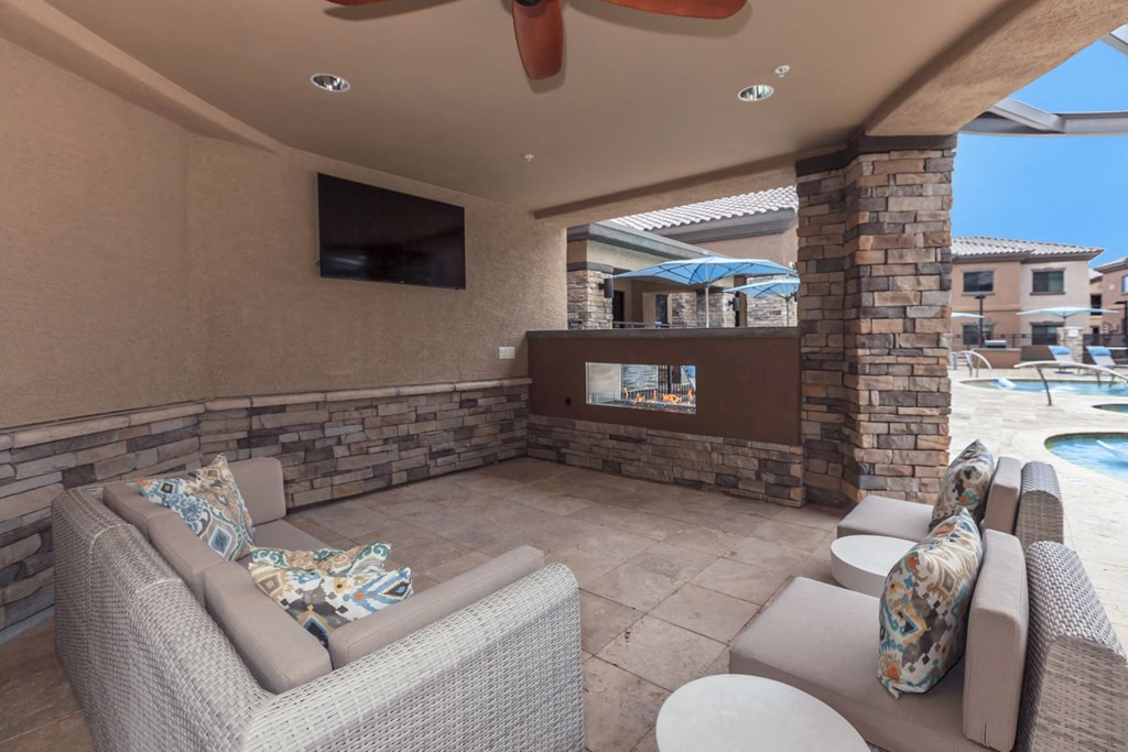 Poolside lounge with outdoor at The Canyons at Linda Vista Trail, Oro Valley