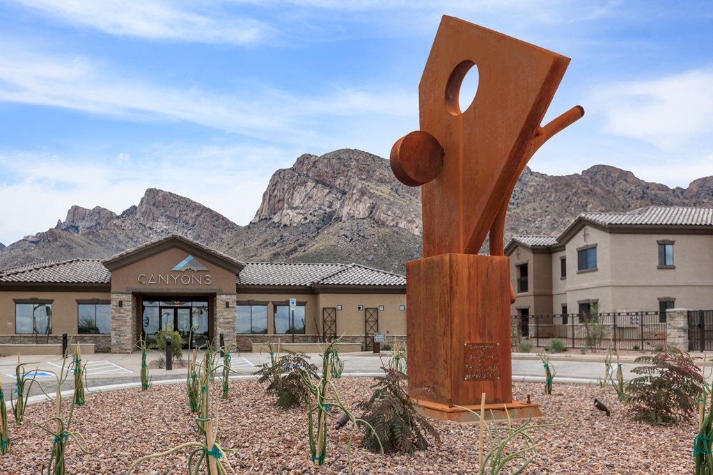Entrance to community at The Canyons at Linda Vista Trail, Oro Valley, Arizona