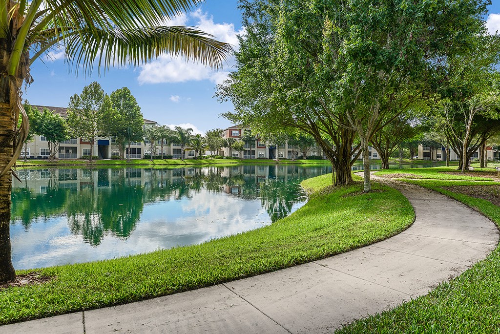 Lakeside walking path at Yacht Club, Bradenton, Florida