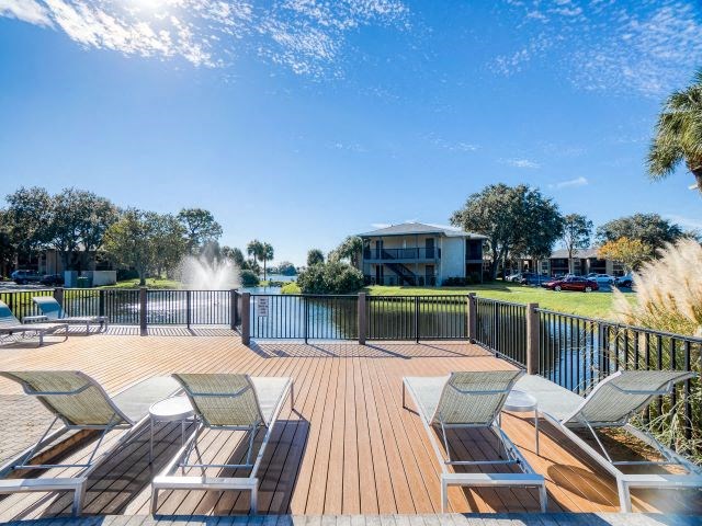 Lounge in the sunshine on the deck at Lakes at Suntree, Florida, 32940
