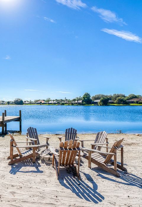 Fire pit with Adirondack Chairs  | Lakes at Suntree