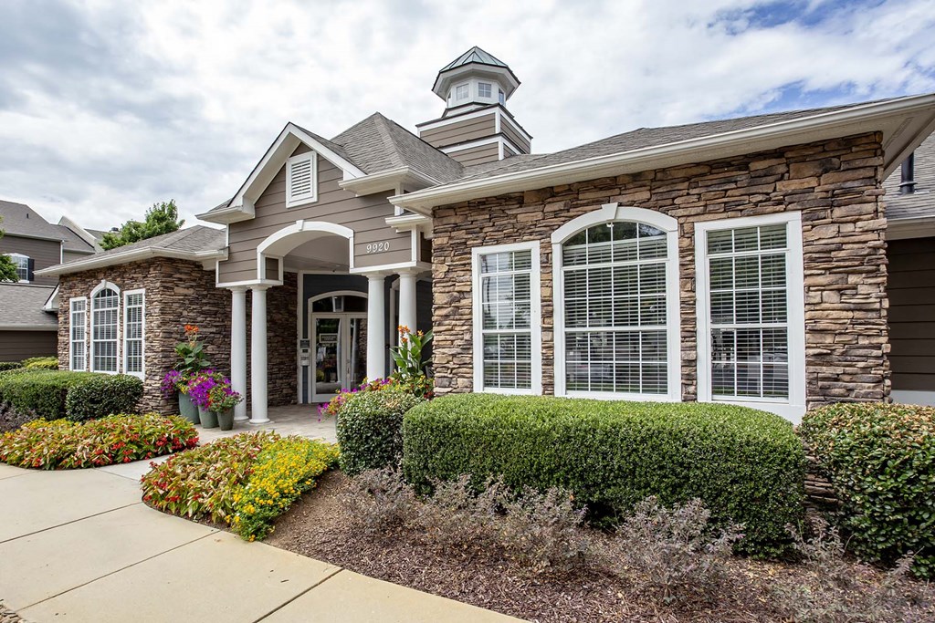 the front of the leasing office at Thornberry Apartments at Thornberry Apartments, Charlotte North Carolina