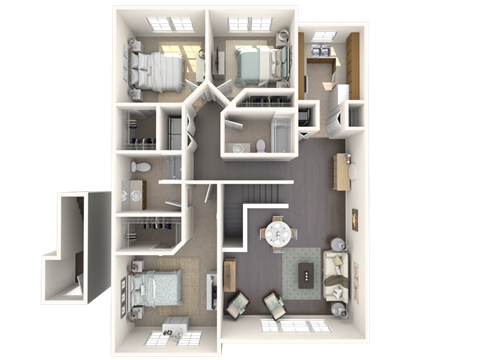 Magnolia Floor Plan at Floresta, Jupiter