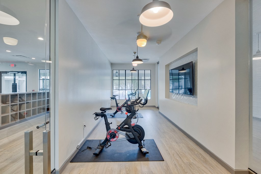 Fitness center spin bikes fitness center spin bikes at Monterey Ranch, Austin, TX, 78749