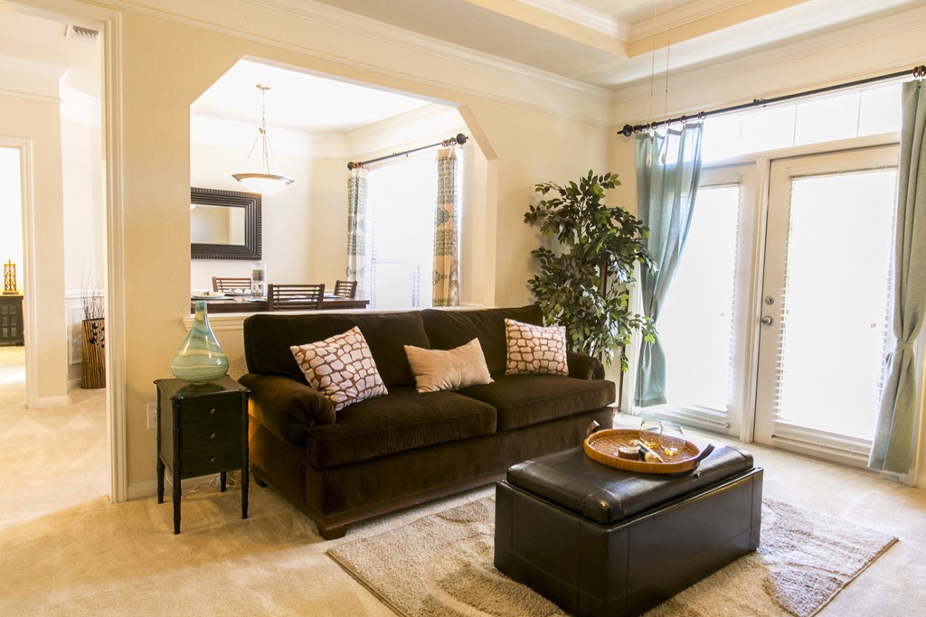 Living room at The Park at Monterey Oaks, Austin, 78749s