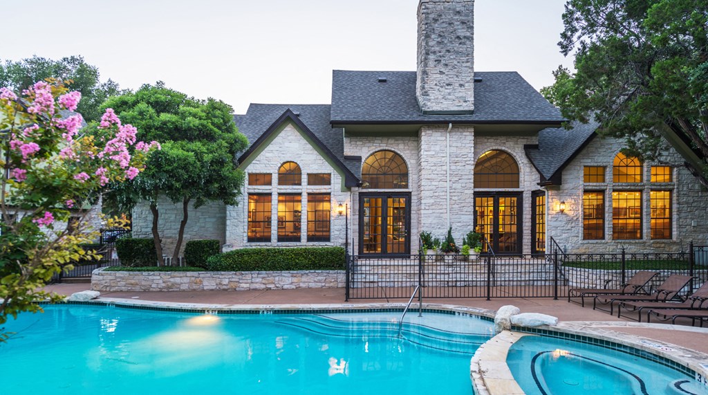 Community pool and clubhouse  at Museo, Austin