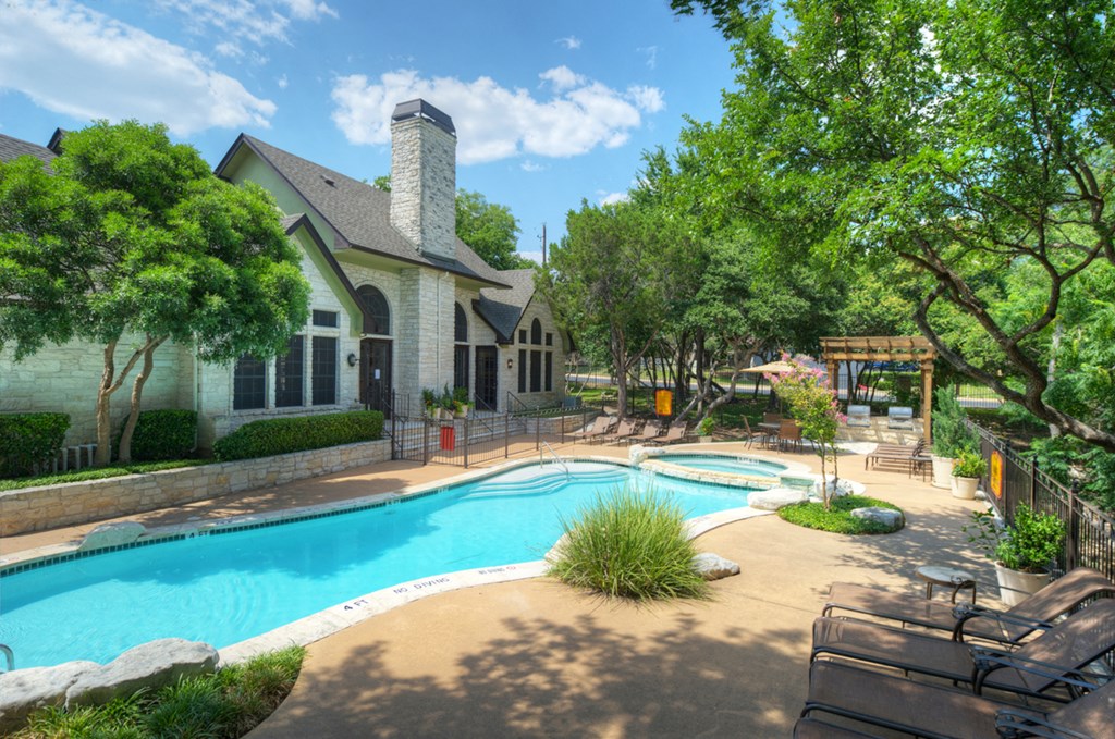 Apartment complex pool  at Museo, Austin, TX, 78759