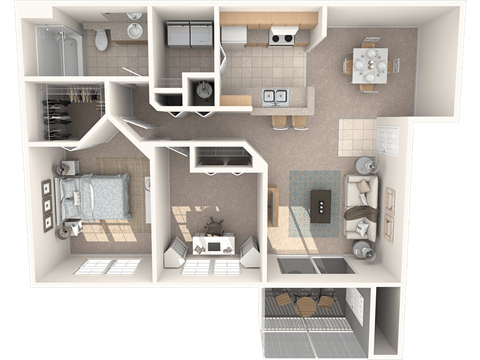 Myers Floor Plan at Promenade at Reflection Lakes, Florida, 33907