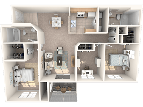 Naples Floor Plan at Promenade at Reflection Lakes, Florida, 33907