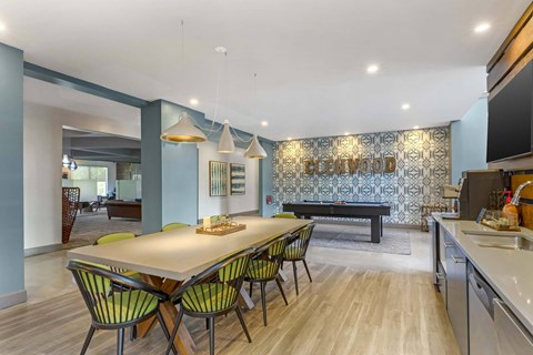 A modern dining room at Glenwood at Grant Park, Atlanta, GA 30316