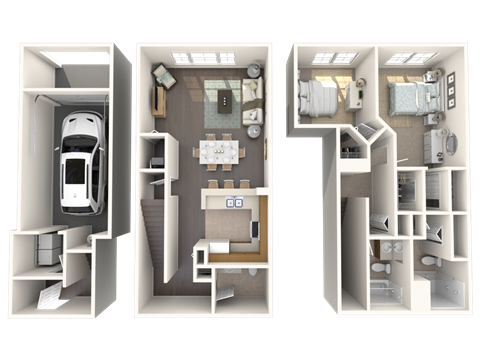 Oleander Floor Plan at Floresta, Jupiter, Florida, 33458