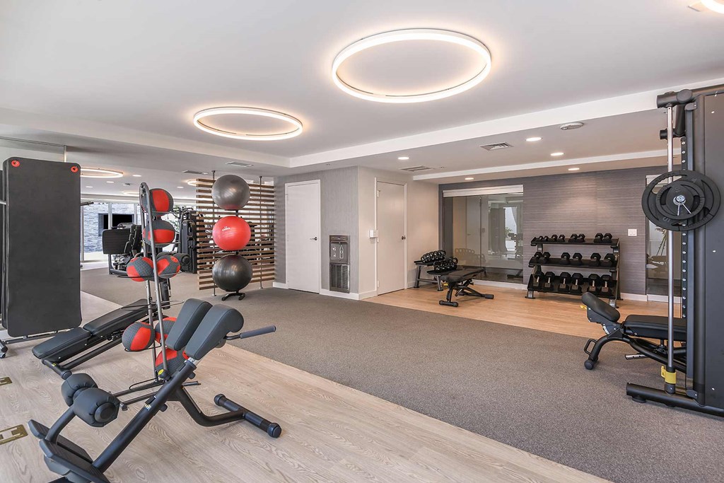 State of the art fitness center at Paramount on Lake Eola, Orlando, Florida