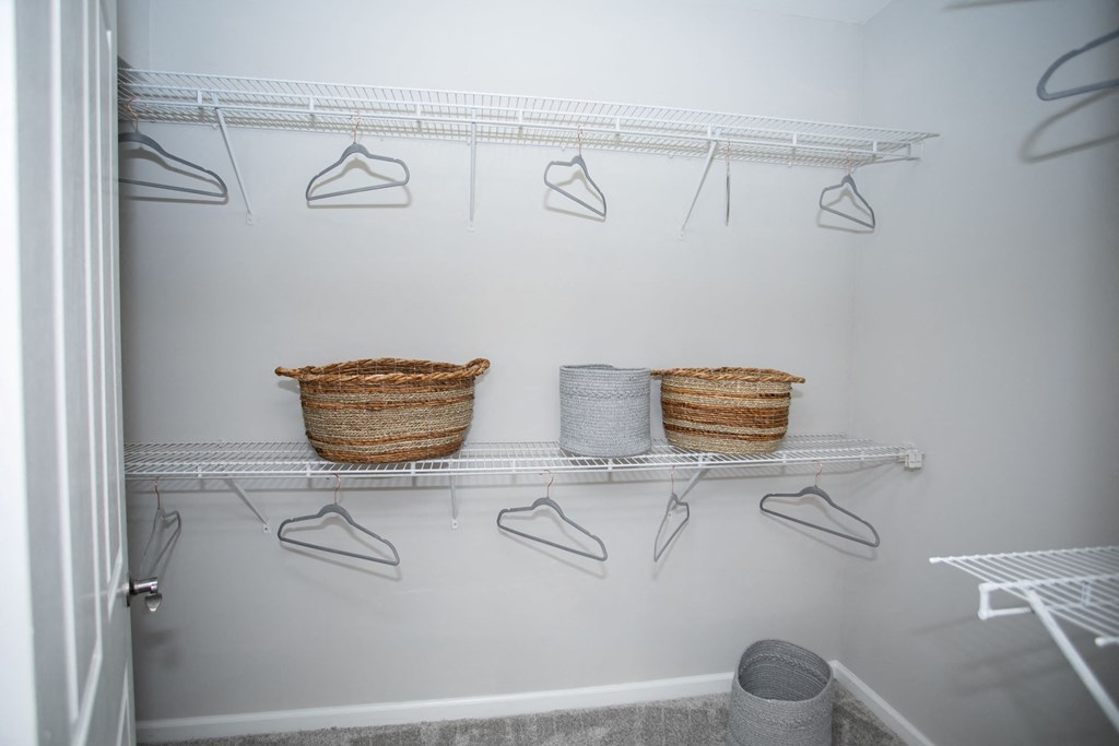 Spacious walk-in closets at Emblem Alpharetta, Alpharetta, GA, 30009