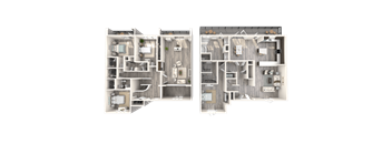 4 bed 3.4 bath Penthouse Floor Plan at Paramount on Lake Eola, Orlando, FL, 32801