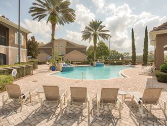 Community Pool with Lounge Chairs | Ballantrae