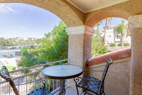 Private balcony at Promontory, Tucson, AZ, 85704