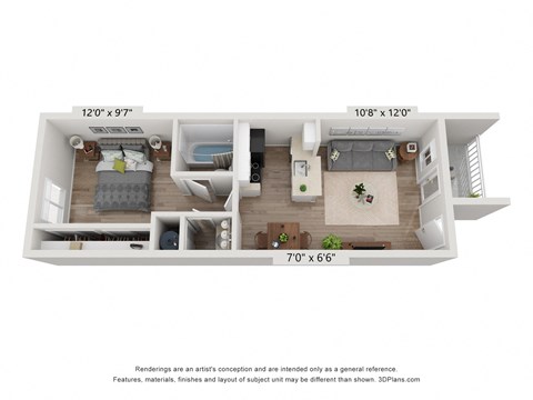 Dove one bedroom floor plan at Promontory, Arizona, 85704