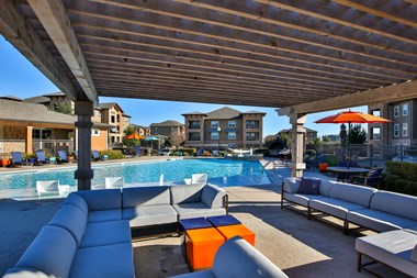 Poolside patio and lounge area | The Legend - Photo Gallery 3
