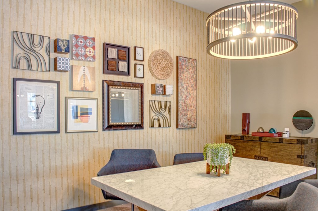 Community room at SoRoc On Maine, Rochester