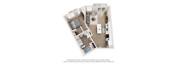 a floor plan of a 2100 sq ft apartment at SoRoc On Maine, Rochester