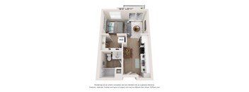 a 1 bedroom floor plan  villas at at SoRoc On Maine, Minnesota, 55904