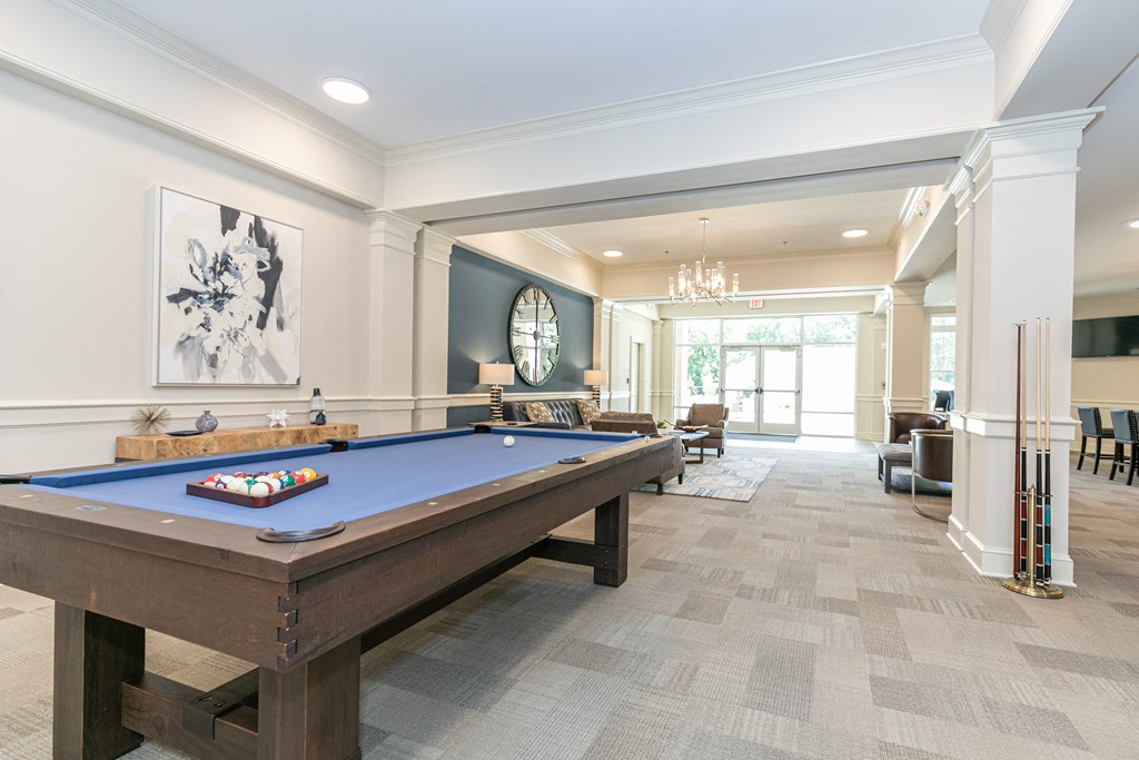 Community game room  at The Station at River Crossing, Macon, 31210