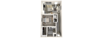 Studio Floor Plan at Inspire, Charlotte, NC