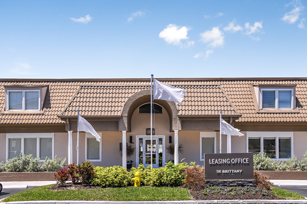 Leasing office entrance at The Brittany, Florida, 32903